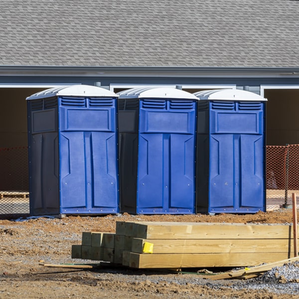 what is the expected delivery and pickup timeframe for the porta potties in Schubert